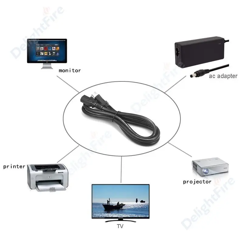 DJ сценический светодиодный светильник кабель питания США 1,5 м 2 м 10 футов 14AWG IEC C13 шнур питания для PSU Antminer 3d принтер LG tv скороварка