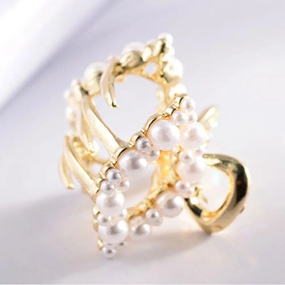 1 шт. роскошные стразы с жемчугом металлические шпильки для волос крабами заколки