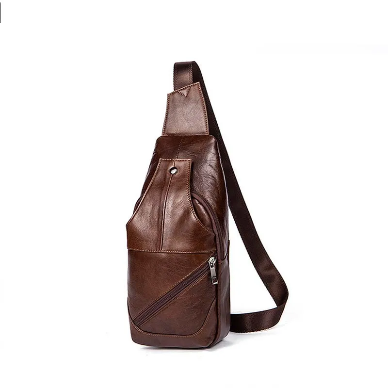 

Mini Waist Bag Men PU genuine Leather Fanny Pack Fashion Belt Bag Unisex Phone Pouch Casual Brown Chest Bags & waist pack