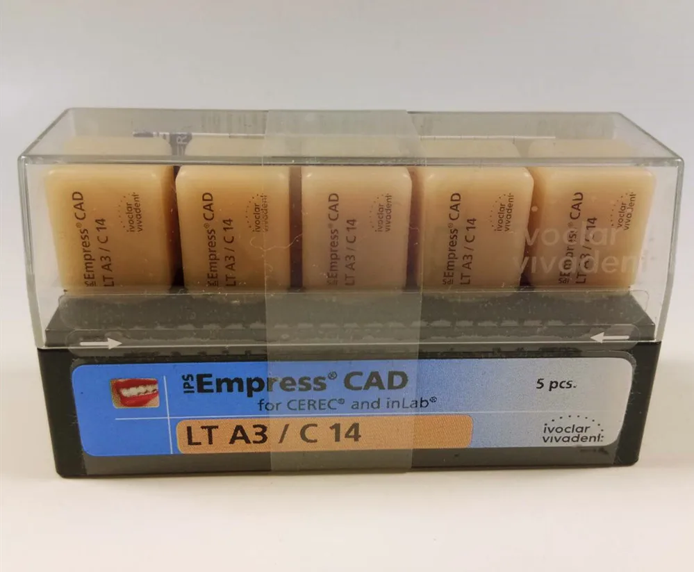 5 шт./упак. Dental CEREC Ivoclar Vivadent IPS Empress CAD фарфоровые блоки LT A3 C14 короны | Красота и