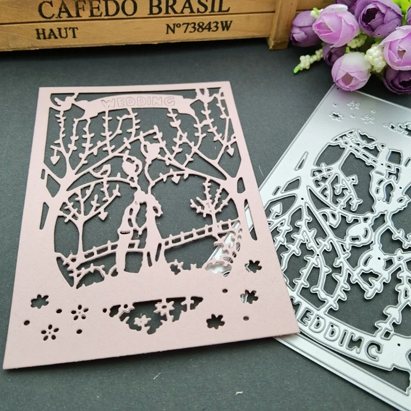 

Couple Tree Metal Cutting Dies Stencil Scrapbooking DIY Album Stamp Paper Card