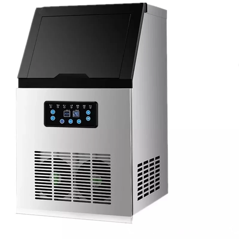 

Commercial Ice Maker 60KG 70KG 80KG 120KG/24H Stainless Steel Ice Maker Machine for Restaurant Bars Home and Offices with Scoop