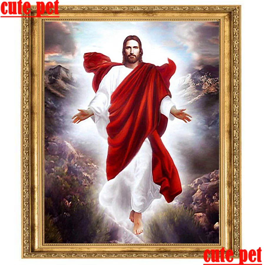 Религиозная икона St DIY Jesus 5D без рамки этническая 100% смола алмазная живопись