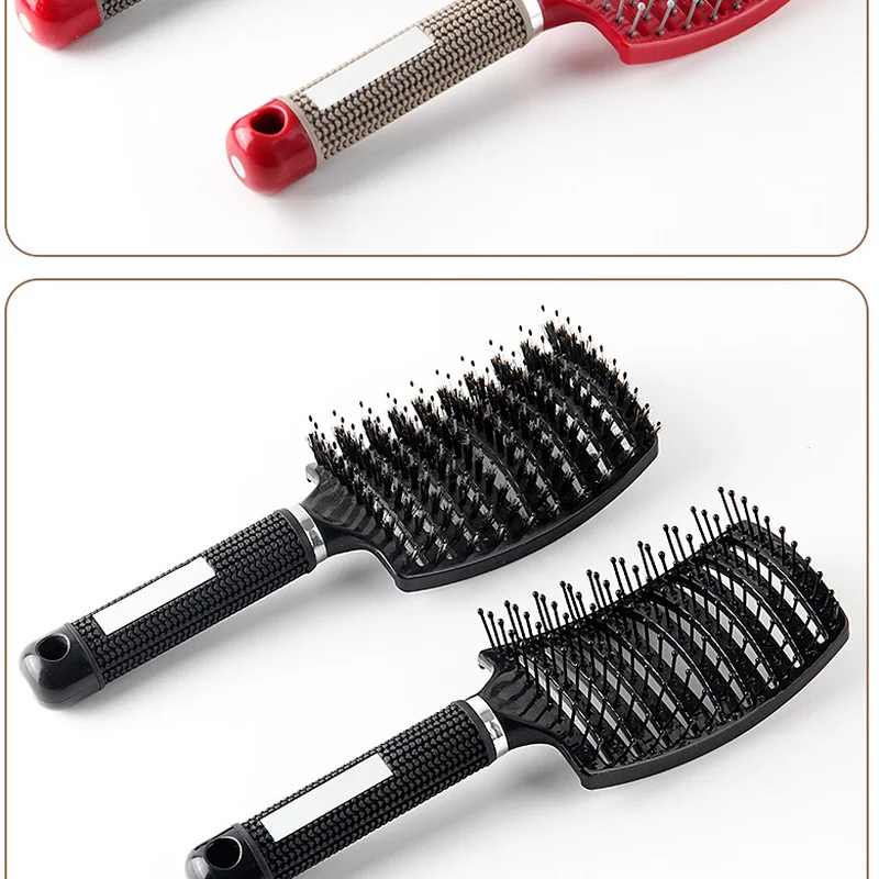 Женская расческа для массажа кожи головы с нейлоновой щетиной | Красота и