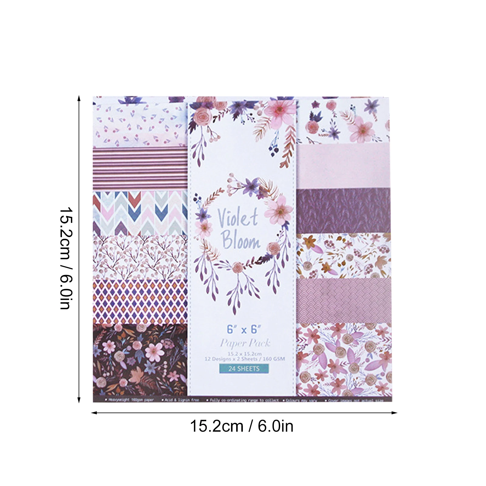 

24 Sheets 12patterns /set Scrapbooking Paper Pack 6x6inch Origami Paper DIY Scrapbooking Collage Album Gift Packaging Decoration
