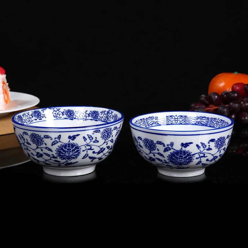 Креативный синий и белый фарфор маленькая миска для риса керамическая посуда Ramen