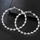 Женские витые серьги из серебра 925 пробы