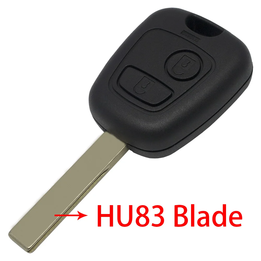 HU83 Blade WhatsKey для peugeot партнер 206 106 107 207 306 307 407 ключа оболочки NE73 сменная лопасть 2 кнопки чехол для дистанционного ключа от машины крышка - Количество кнопок: HU83 Blade