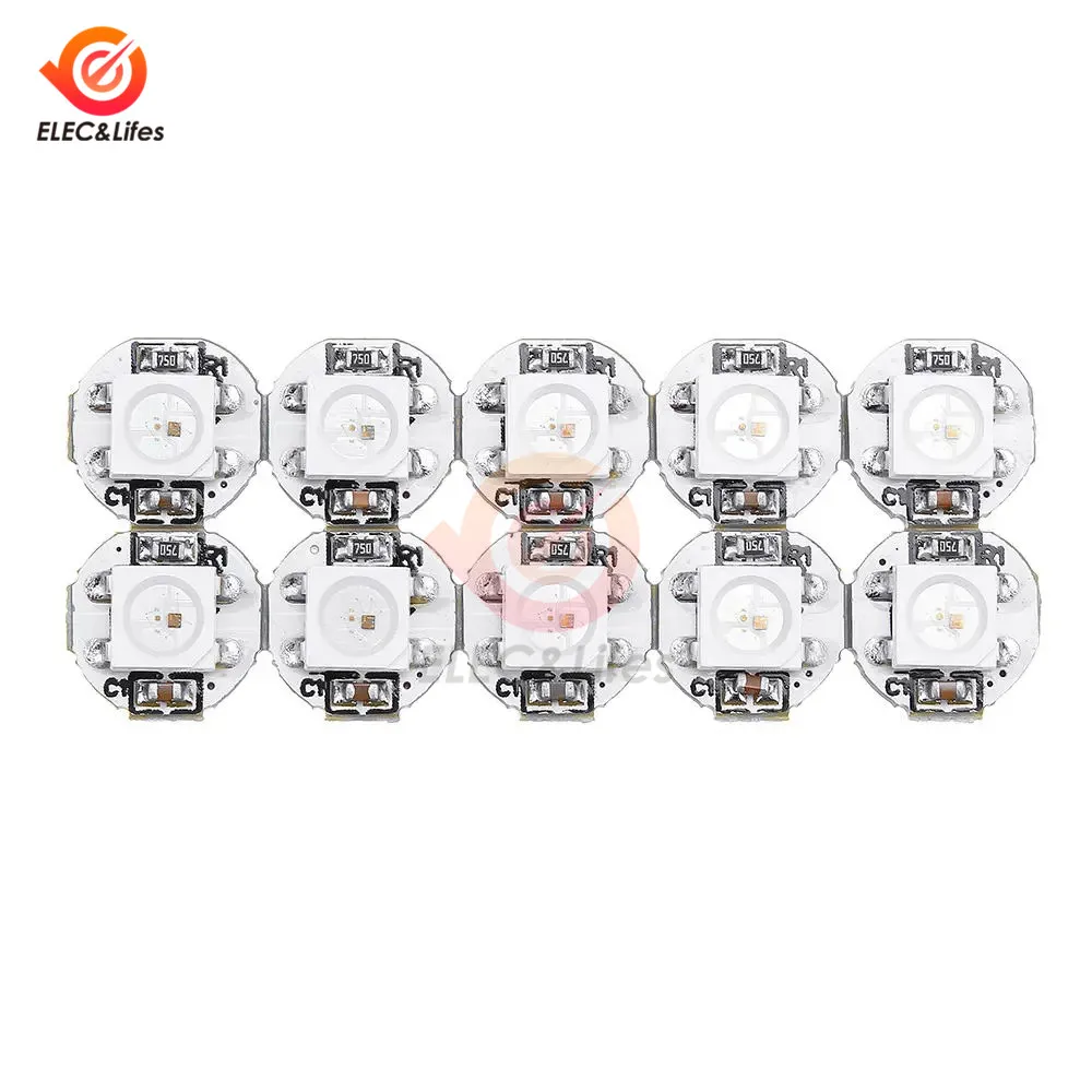 10 шт. 1 бит 5 в WS2812B 5050 SMD RGB светодиодный чип полноцветный встроенный WS2811 IC