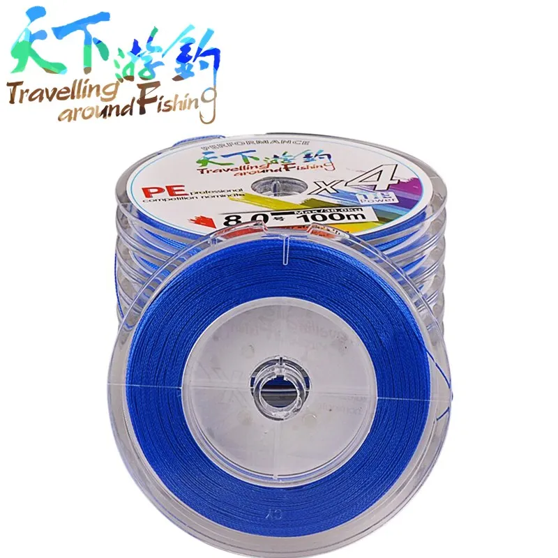 TAF No.0.8-8,0 # Dia 0,14-0,5 мм четырехжильная плетеная рыболовная леска 100 м тест 4-38 кг многонитевая плетеная леска, леска для рыбалки, Полиэтиленовая леска