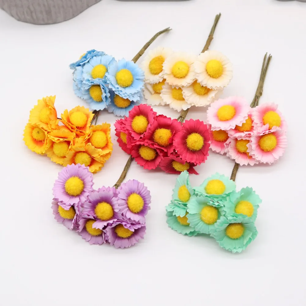 6 шт. ручной работы gerbera модный домашний сад невесты diy из упаковочного материала