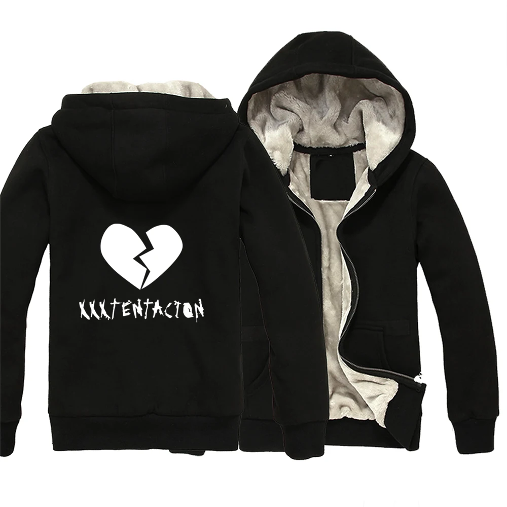Xxxtentacion женские парки с разбитым сердцем для девушек пальто на молнии бархатной