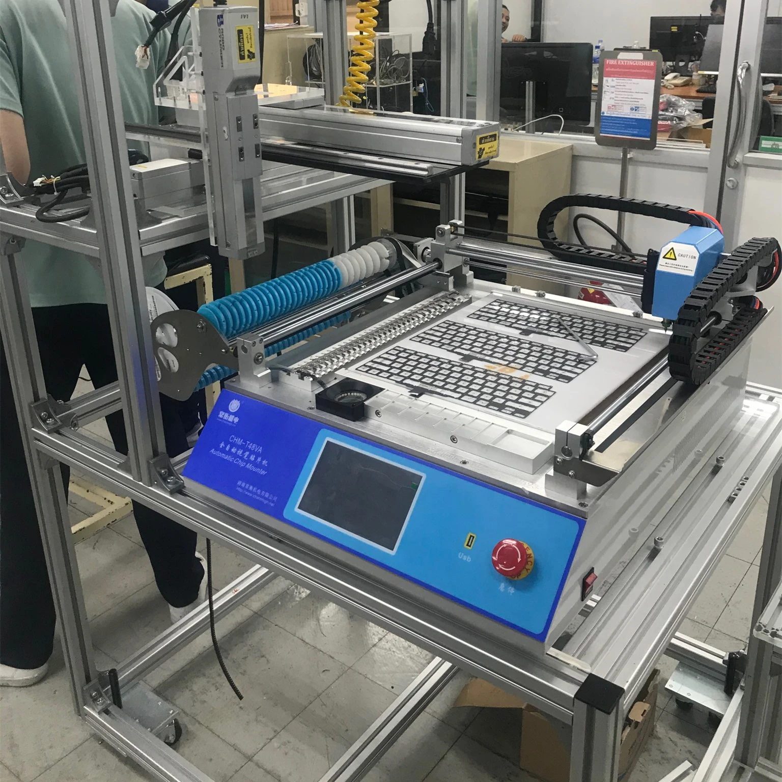 CHMT48VA Vision Desktop SMT Pick and Place Machine + Stick Feeder небольшая партия прототипирования|machine