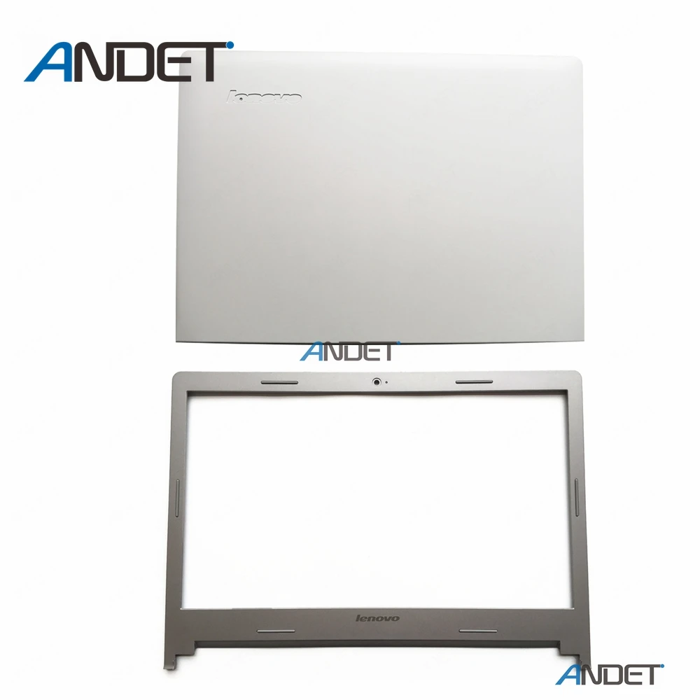 White Silver Для lenovo IdeaPad S400 S405 S410 S415 S435 S400u S40-70 M40-35 ЖК задняя крышка+ передняя рамка чехол без прикосновения - Цвет: White Silver