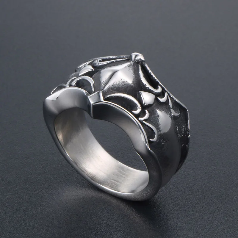 Эксклюзивное украшение Hemiston Трендовое ретро-кольцо властное титановое стальное