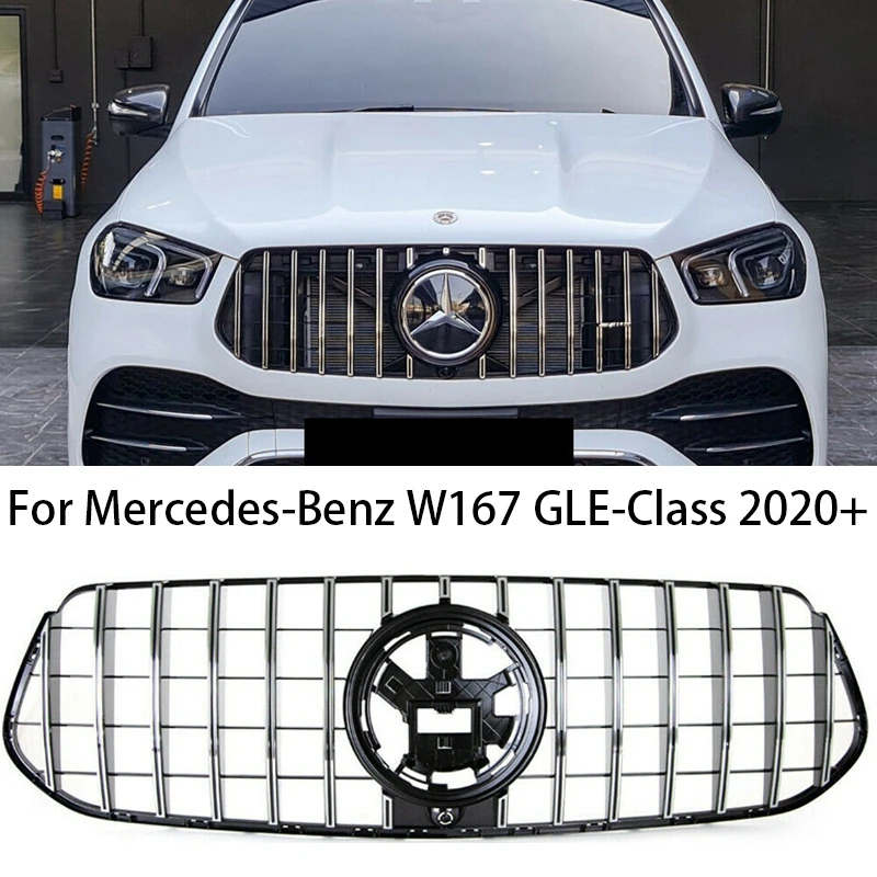 

Передняя Спортивная решетка радиатора для Mercedes Benz GLE W167-AMG GLE53 2020 2021, автомобильные аксессуары