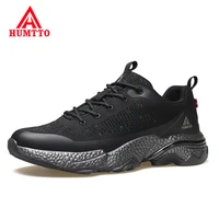 humtto new breathable trail sneakers for men marathon running shoes black male luxury designer jogging sport walking mens shoes