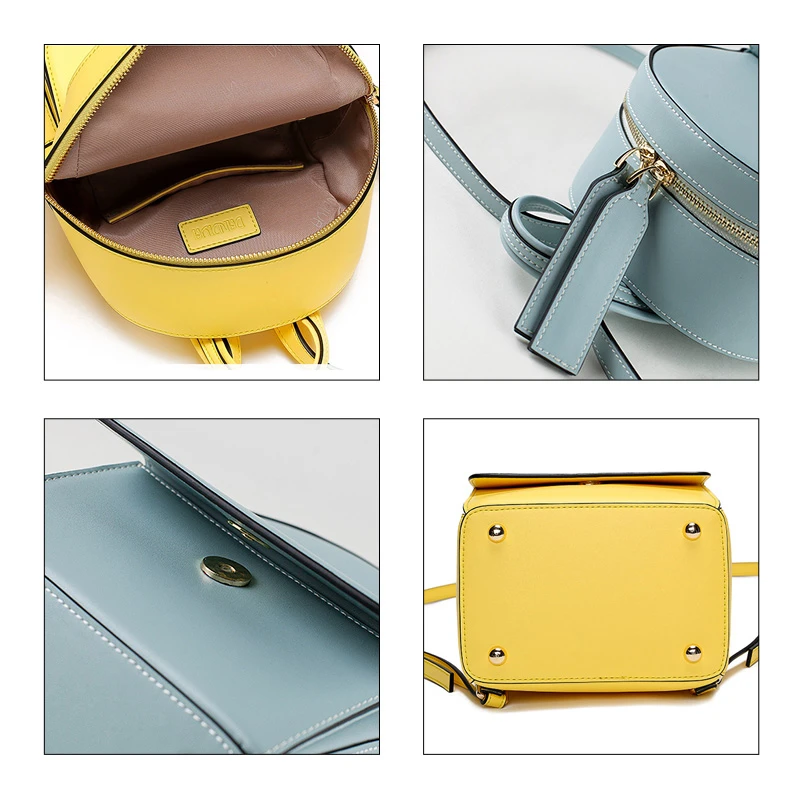 Роскошный женский мини-рюкзак из натуральной кожи для девочек милые рюкзаки