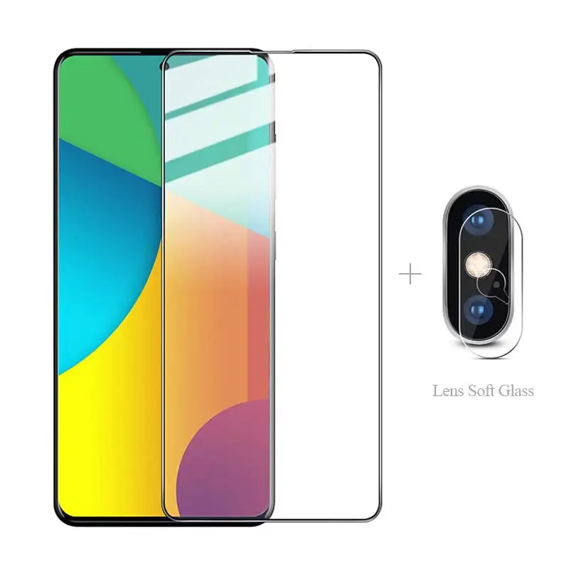 Полное покрытие закаленное стекло + Защитная пленка для камеры Samsung Galaxy Note 10 Lite SM