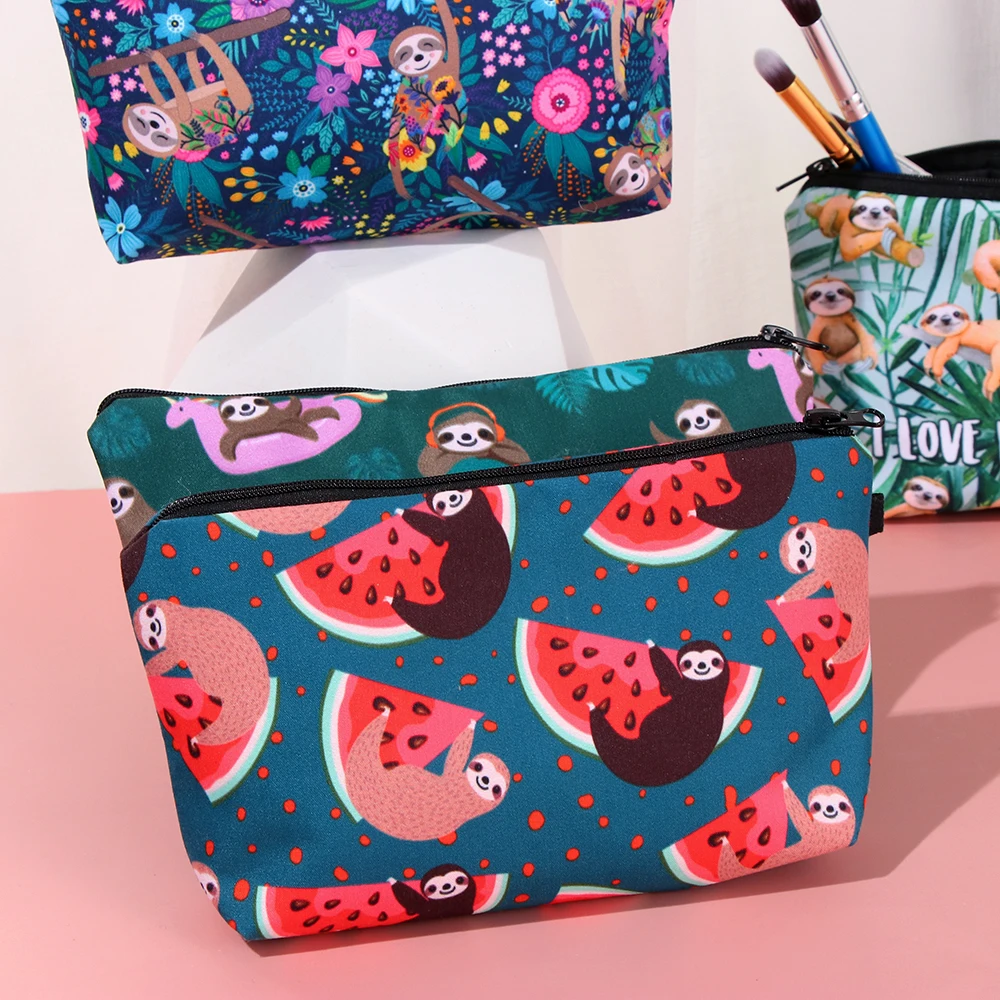 Косметичка Сумка водонепроницаемая с милыми животными для путешествий ленивый 3D