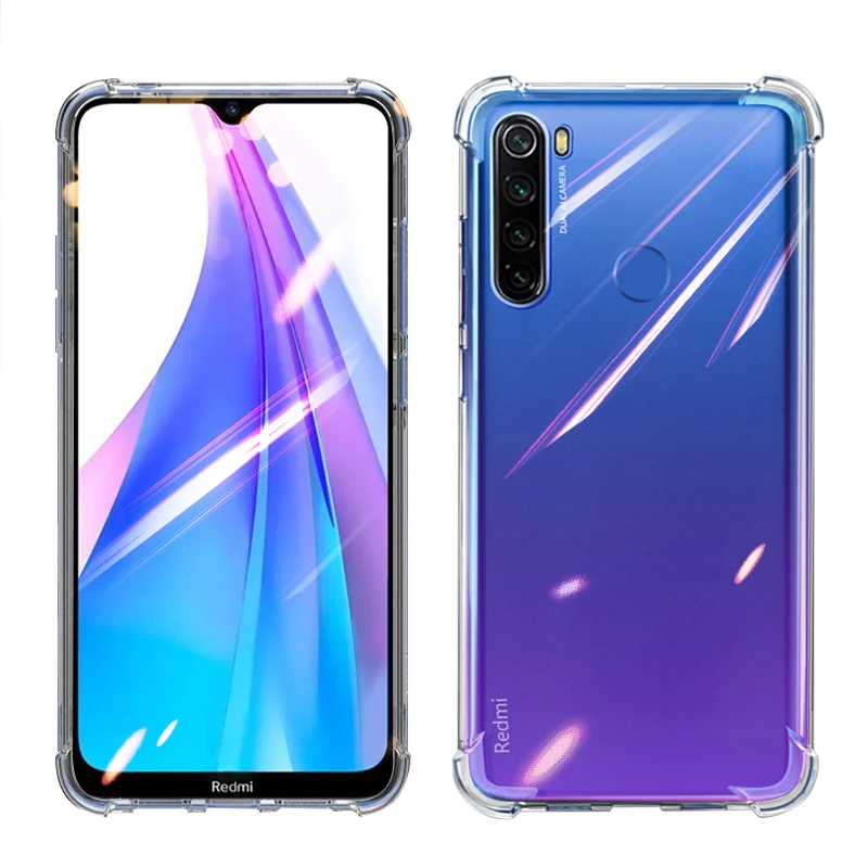 Чехол для Xiaomi Redmi Note 8 Pro 8T Силиконовый противоударный чехол с воздушной подушкой Mi