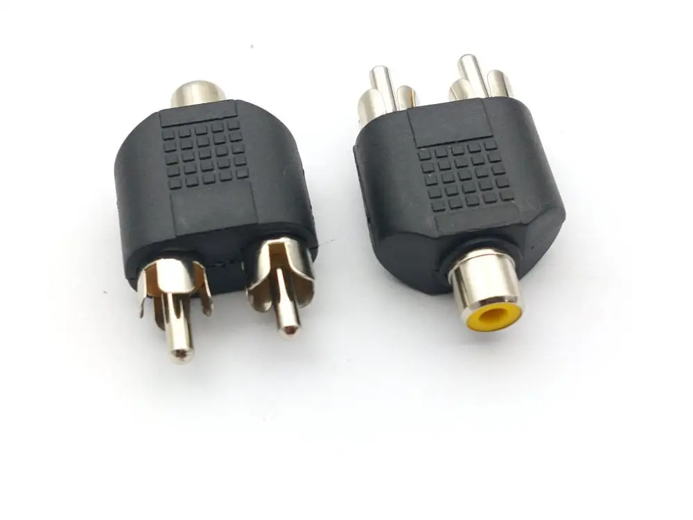 100 шт. двойной RCA штекер 1 x гнездо Phono AV разъем|Соединители| |