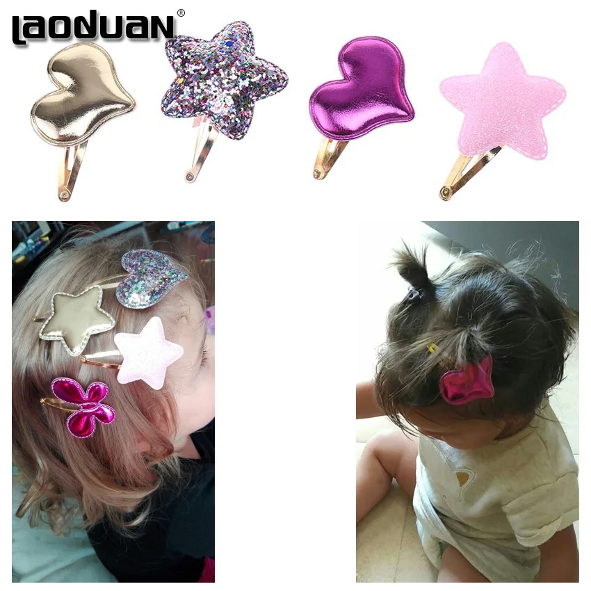 10 шт. стильный Детский галстук бабочка с сердечком ВВ заколки для волос