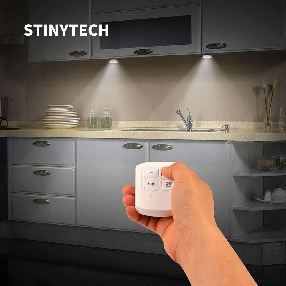 

STINYTECH Беспроводной светодиодный Ночной светильник движения PIR Сенсор под шкаф светильник домашний настенный светильник шкаф светильник Ку...