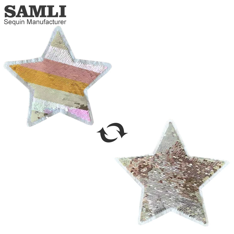 

STAR-01Reversible меняющие цвет блестки меняющие узоры паста одежда текстиль ткани Блестки ткань полиэстер ПЭТ блестки