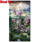 Алмазная вышивка большого размера, картина 5D сделай сам для сада, природного ландшафта, вышивка крестиком, полная мозаика, фантазийный пейзаж