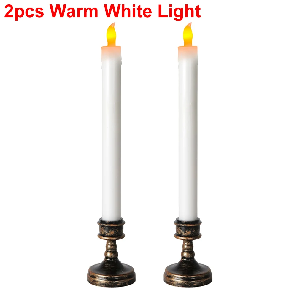 

With Holder Flameless Hotel Bright Bar Decoration Led Lights Window Candle Battery Operated Electric Multifunctional Home Party