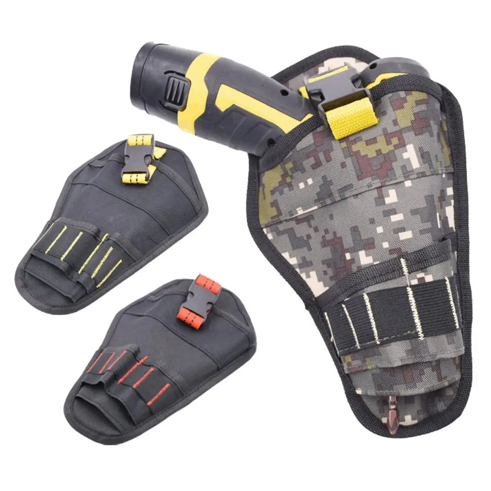 

Foldable Electric Drill Bag Waist Bag Multifunction Drill Tool Holster Quick Release Belt Bit Storage Maintenance Package Tools