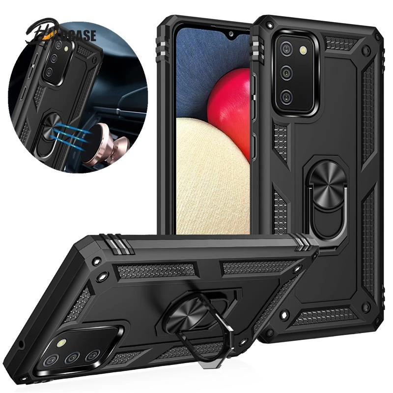 

For Samsung Galaxy A02 A02S A03S Case Shockproof Armor Magnetic Car Holder Ring Case for Galaxy A12 A22 A32 A42 A52 A72 A82