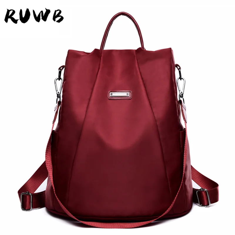 

RUWB Waterproof Oxford Women Backpack Zipper School Bags For Teenagers Girls Small Backpack Female Rucksack Leisure Backpacks