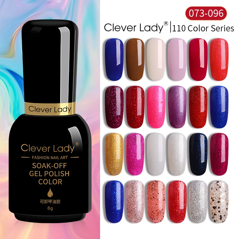 

Clever Lady UV Gel Nail Polish LED Gellak Esmalte Permanente Hybrid Nail Gel Varnish 110 Colors Nail Polish Set Resin 8ml (1)