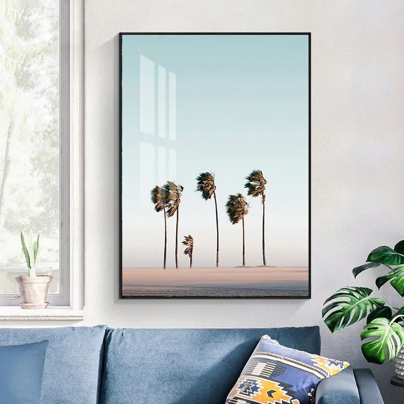 

House Beautiful Sea Scenery Wall Art Canvas Paint Abstract Nordic Posters Minimalist Living Room Decor21-0202-15