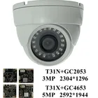 53MP IP металлический потолочный купол Камера T31X + GC4653 2592*1904 T31N + GC2053 2304*1296 Onvif детектор движения, радиатор 18 светодиодов Ifnrared