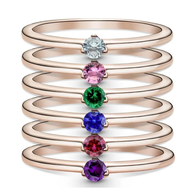 

2021 New 925 Sterling Silver Shining Color Love Pan Ring Is Suitable For Women's Gift Wedding Diy Jewelry