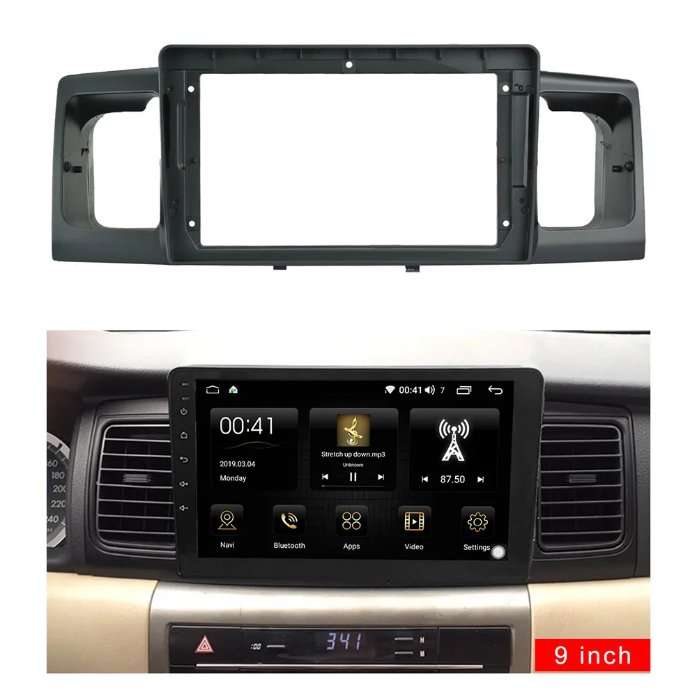 9-дюймовая 2din Автомобильная магнитола Fascia Для TOYOTA Corolla EX 2013 - 2017 комплект аудио