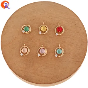 Сердечный Дизайн 50 шт. 11*15 мм ювелирные аксессуарыхрустальные подвескиСделай самкруглая формаCZ кулонручная работафурнитура для серег