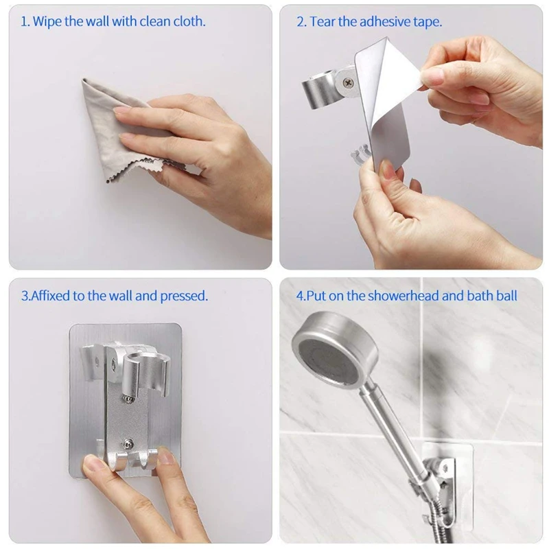 

Adhesive Shower Head Holder Adjustable Shower Wand Holder(1Pc)