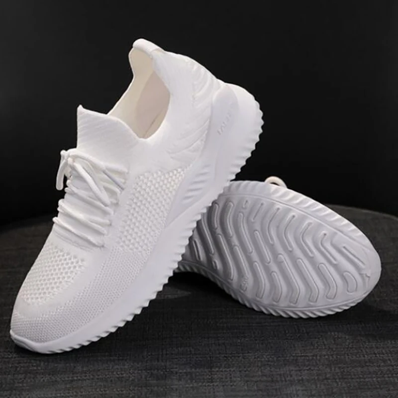 Женская маленькая белая обувь Кроссовки из сетчатого материала на плоской