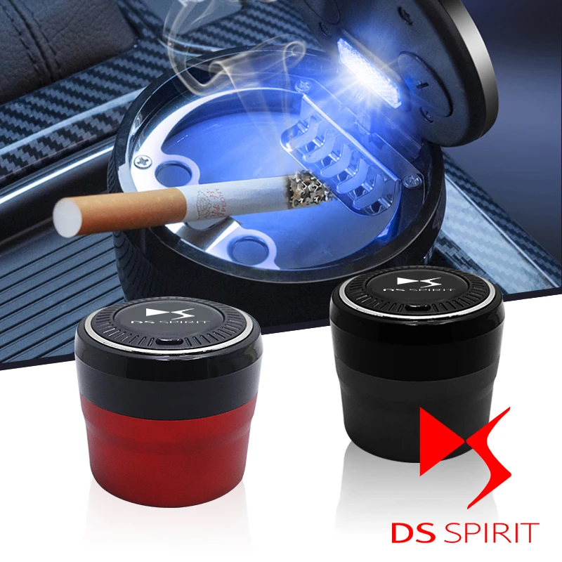 

car ashtray cenicero abs led Push button switch for DS SPIRIT DS3 DS4 DS4S DS5 DS 5LS DS6 DS7 WILD RUBIS Car Accessories
