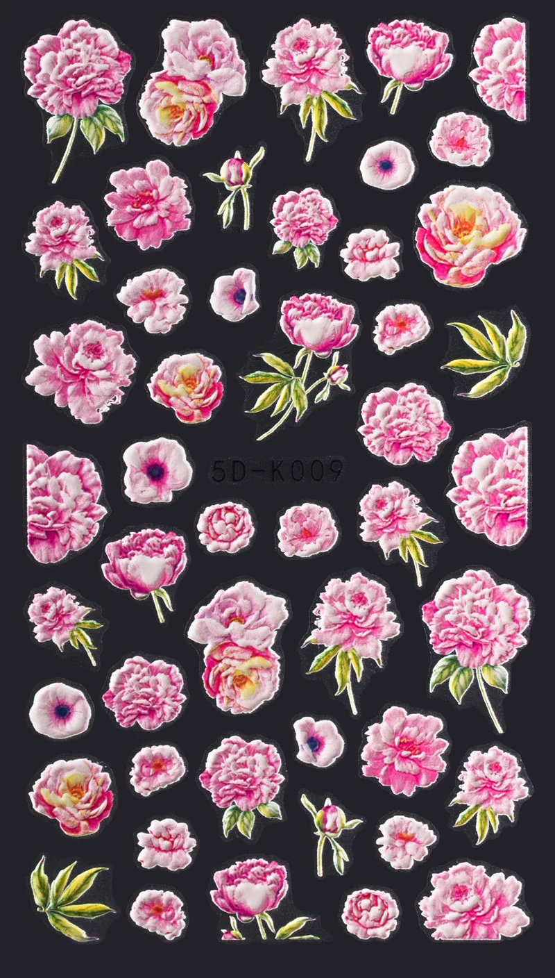 

Foreign trade new nail decals 5 d nails post 5 d anaglyph stereo flowers anaglyph nail nail stickers