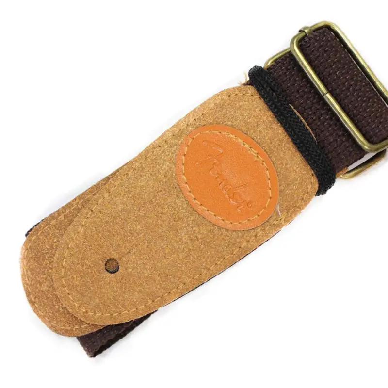einstellbar komfortable gitarre gürtel woven baumwolle gitarre gurt mit leder enden elektrische akustische folk gitarre zubehör tslm1 free g
