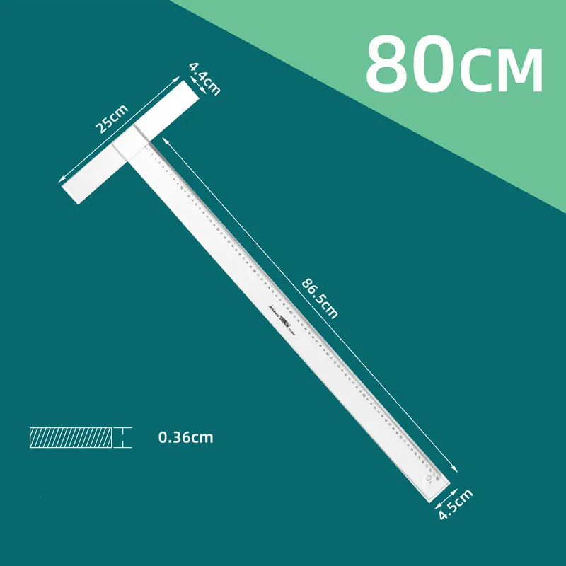 Органическая Т-образная линейка для рисования 45 см | Канцтовары офиса и дома