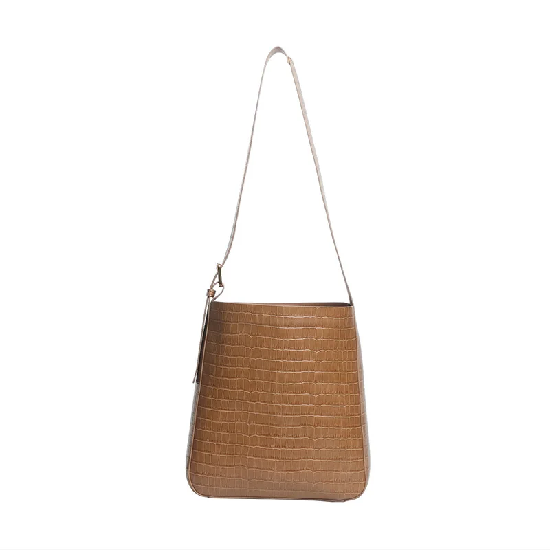 

Bag Women's Leather Handbag Designer Brand Ladies Large Capacity Crocodile Bucket Female Handbag Crossbody Shoulder Women