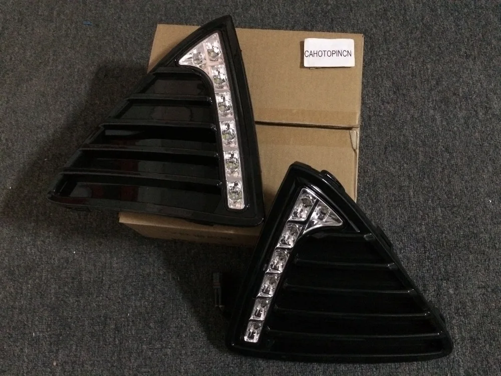 Глянец модель и Водонепроницаемый 12В СИД автомобильное DRL дневные ходовые огни