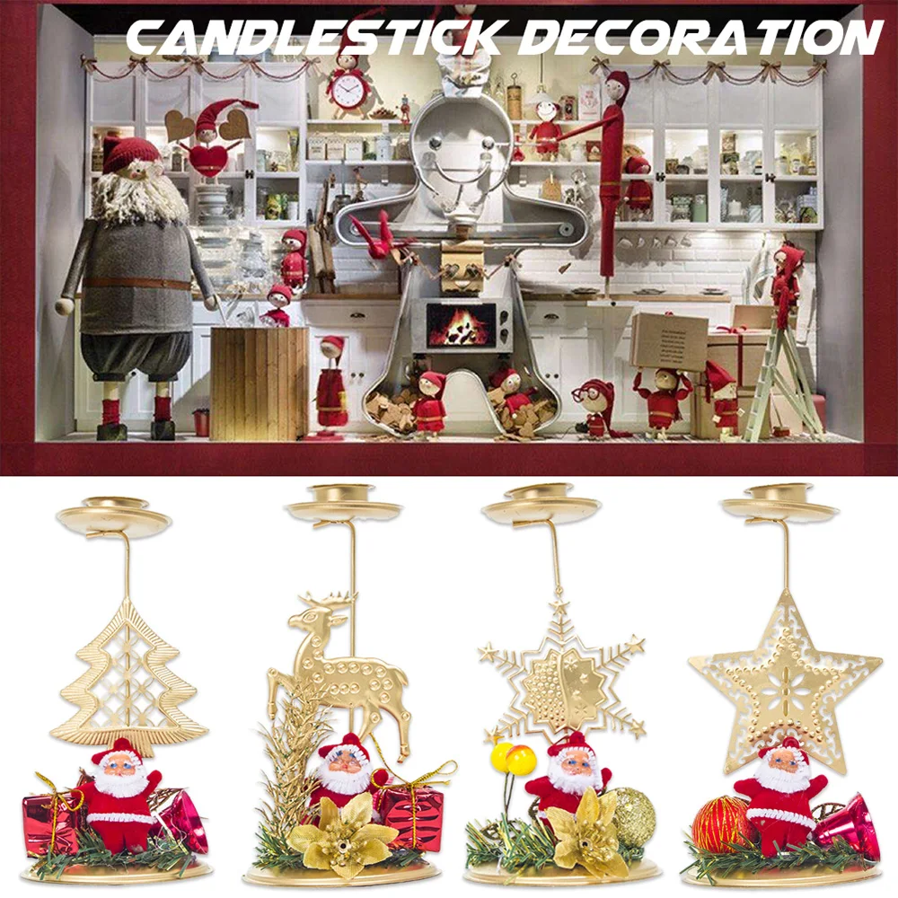 Рождественский Железный орнамент свеча Настольный Декор Фон домашний декор