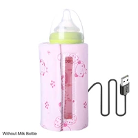home usb baby bottle warmer food heater car insulation cover infant feeding travel portable cotton blend zipper closure washable
